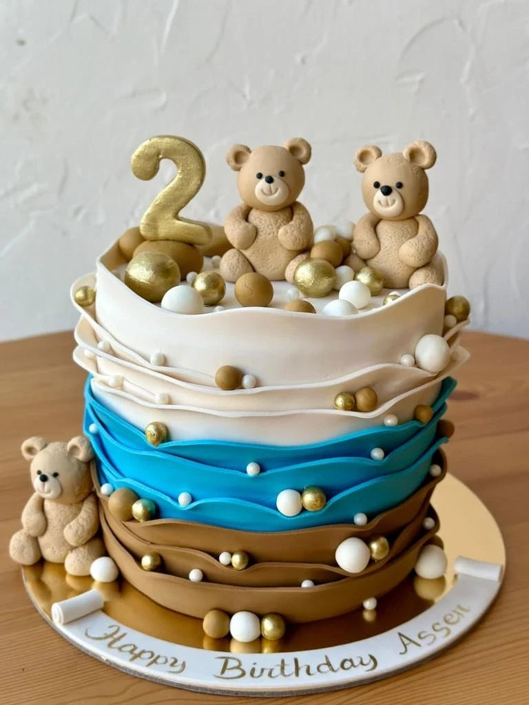 Blue Teddy Cake
